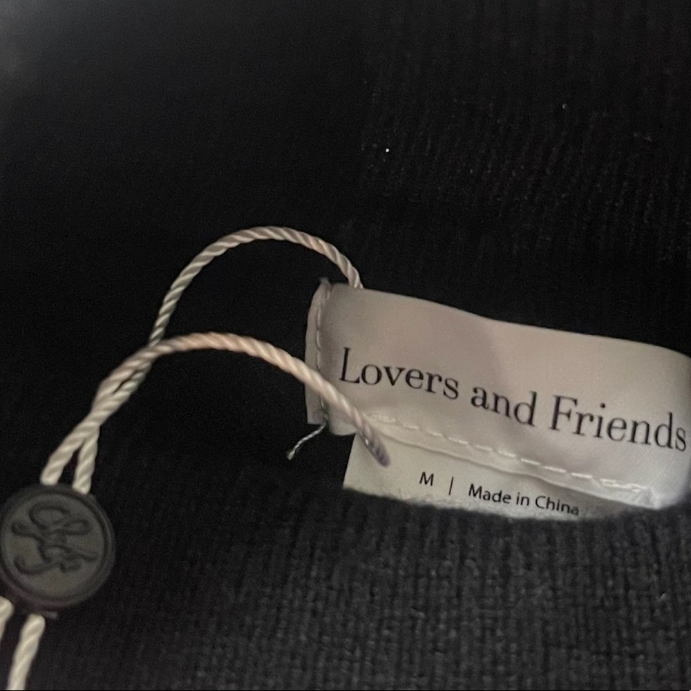 NWT LOVERS + FRIENDS Tamarin Sweater Dress Black Size M - Picture 3 of 8